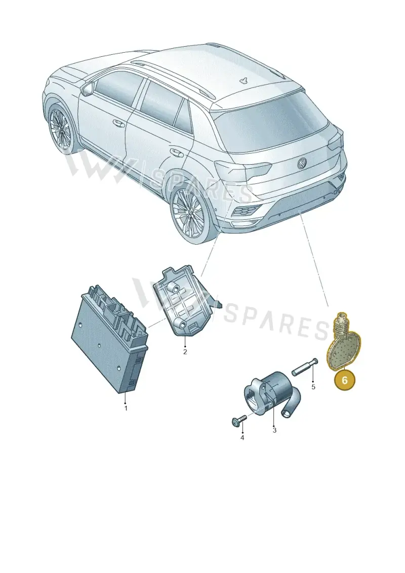 1C0945527 — Volkswagen T-Roc BlueMotion (2017-2024) diagram 813945550, position 6