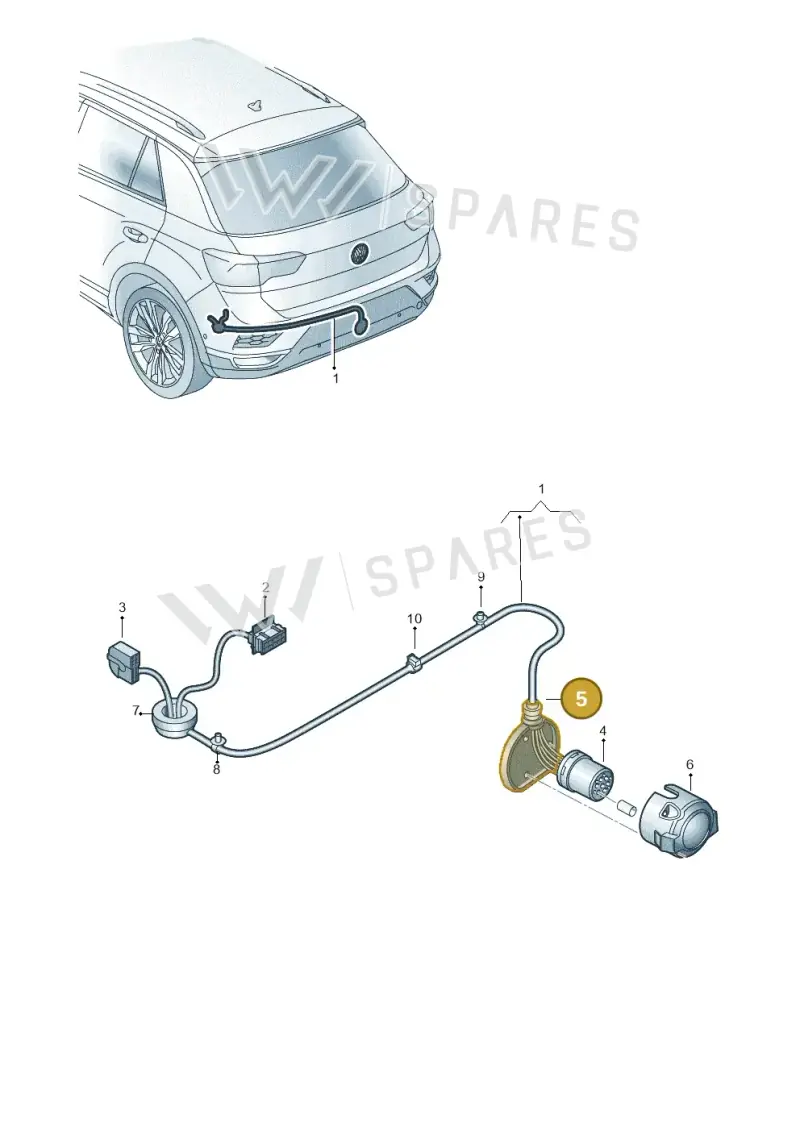 1C0945527 — Volkswagen T-Roc convertible 1.5 (2019-2024) diagram 813972850, position 5