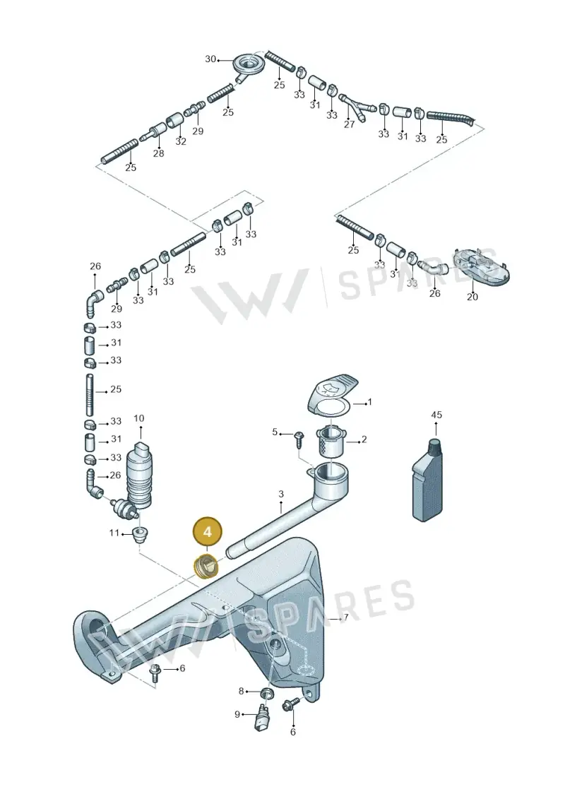 1C0955489 — Volkswagen Amarok twin cab (2012-2016) diagram 683955100, position 4