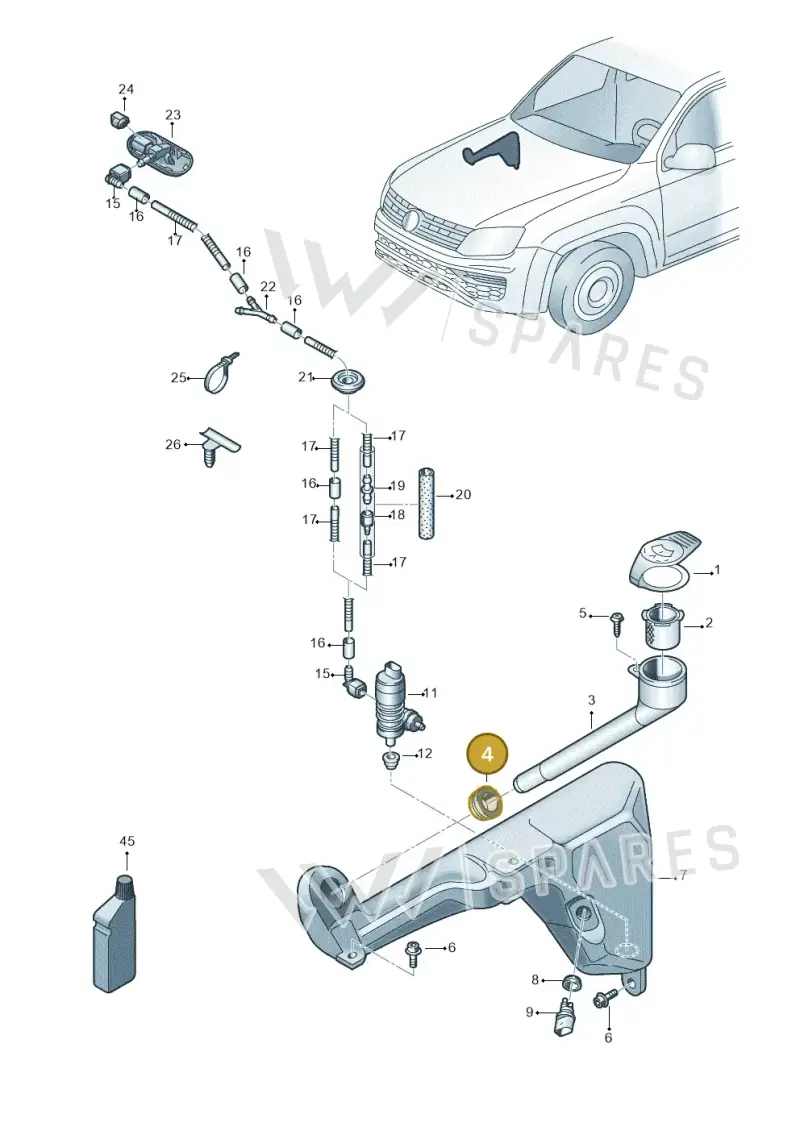 1C0955489 — Volkswagen Amarok twin cab (2022-) diagram 894955100, position 4