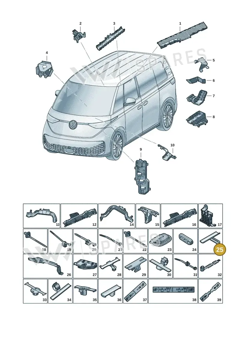 1C0971848C — Volkswagen ID.Buzz (2022-) diagram 15a972001, position 25