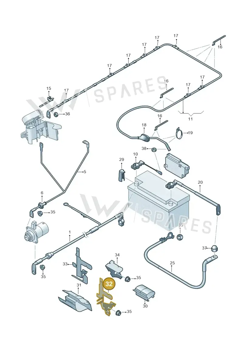 1C0971858B — Volkswagen New Passat (2011-2015) diagram 691971010, position 32