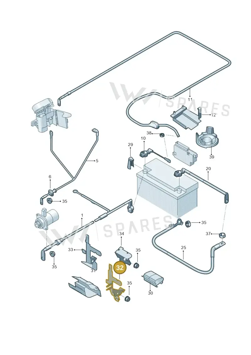 1C0971858B — Volkswagen New Passat (2011-2019) diagram 714971010, position 32