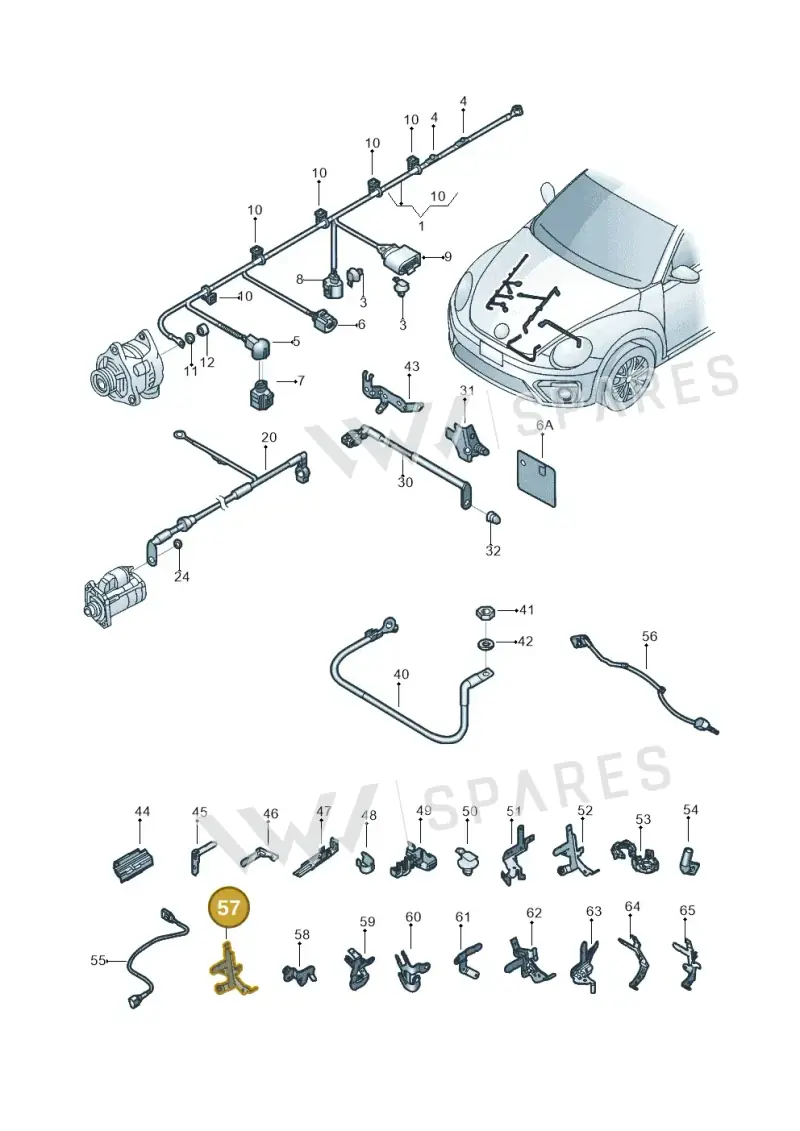 1C0971858B — Volkswagen Beetle (2016-2019) diagram 801971010, position 57