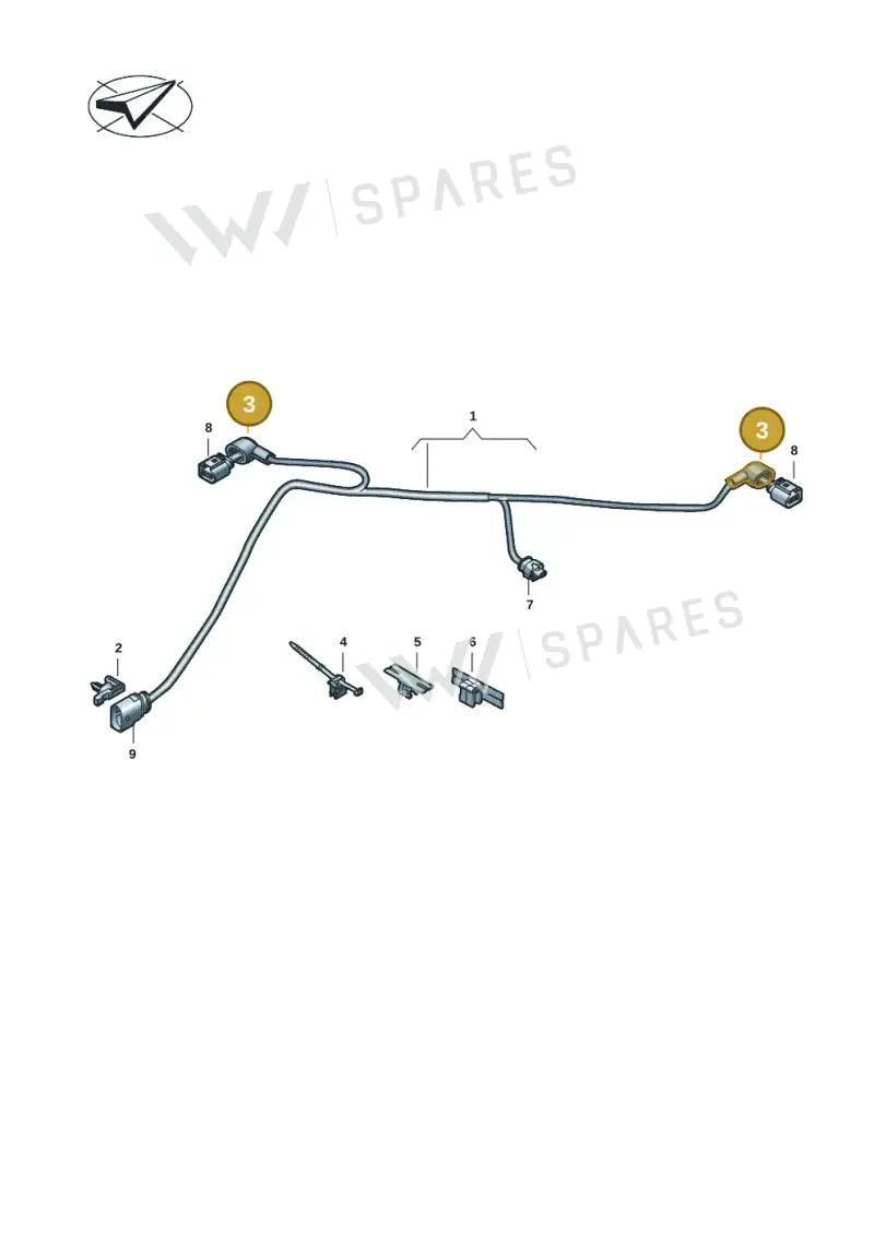 1C0971921A — Volkswagen Caddy Maxi Kombi (2020-2024) diagram 2ka971001, position 3