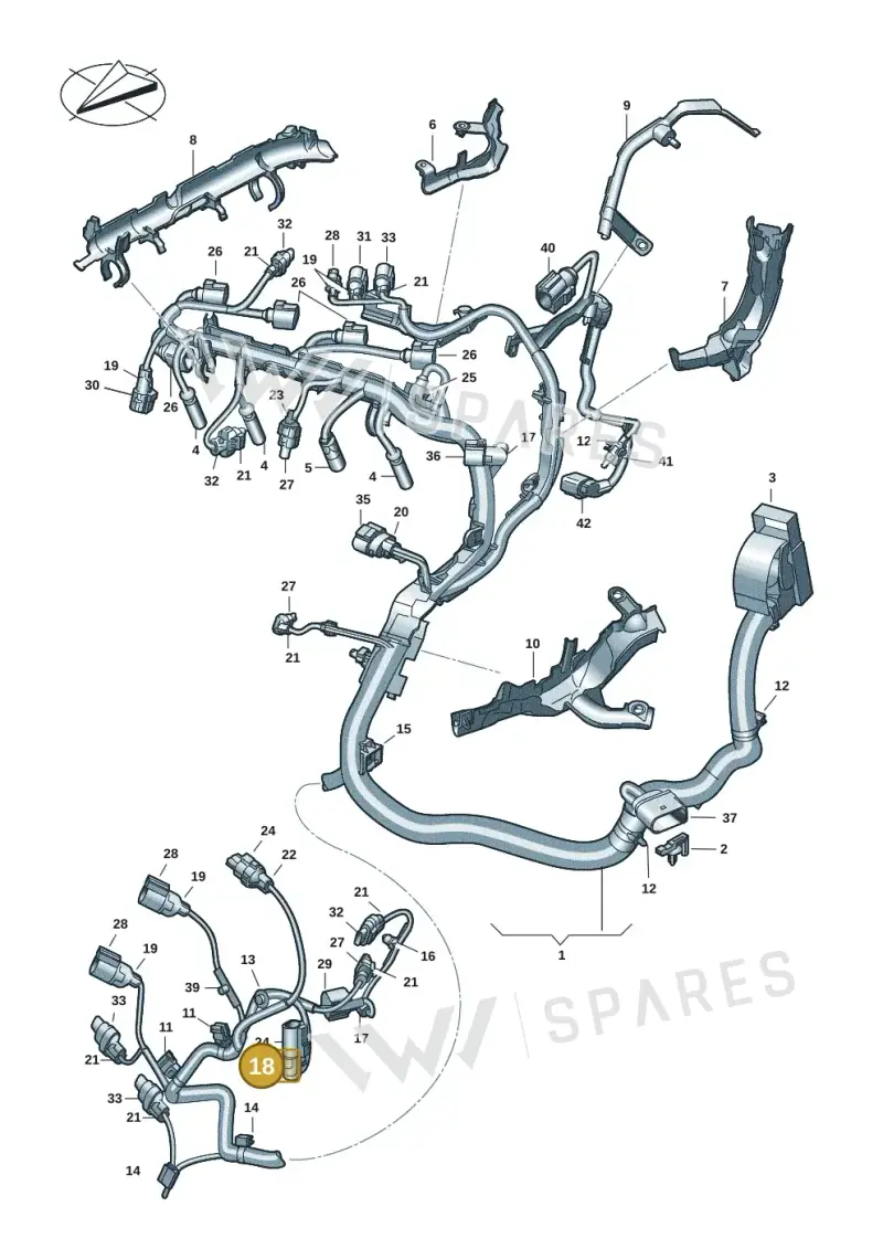 1C0971921A — Volkswagen Multivan (2021-) diagram 7t0971280, position 18