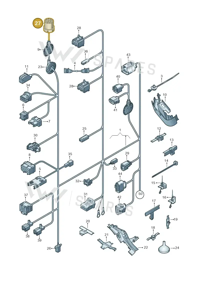 1C0971978 — Volkswagen Passat CC (2008-2012) diagram 460972010, position 27