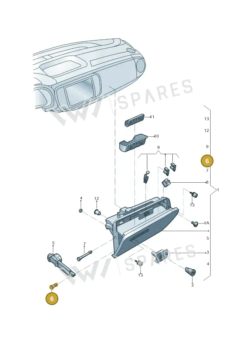 1C1880802 — Volkswagen Beetle (2016-2019) diagram 801857200, position 6
