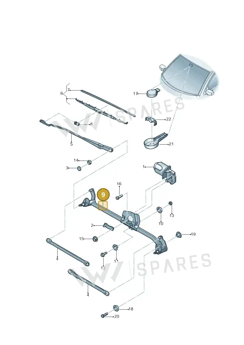 1C1955603A — Volkswagen New Beetle             06> (2005-) diagram 467955000, position 9