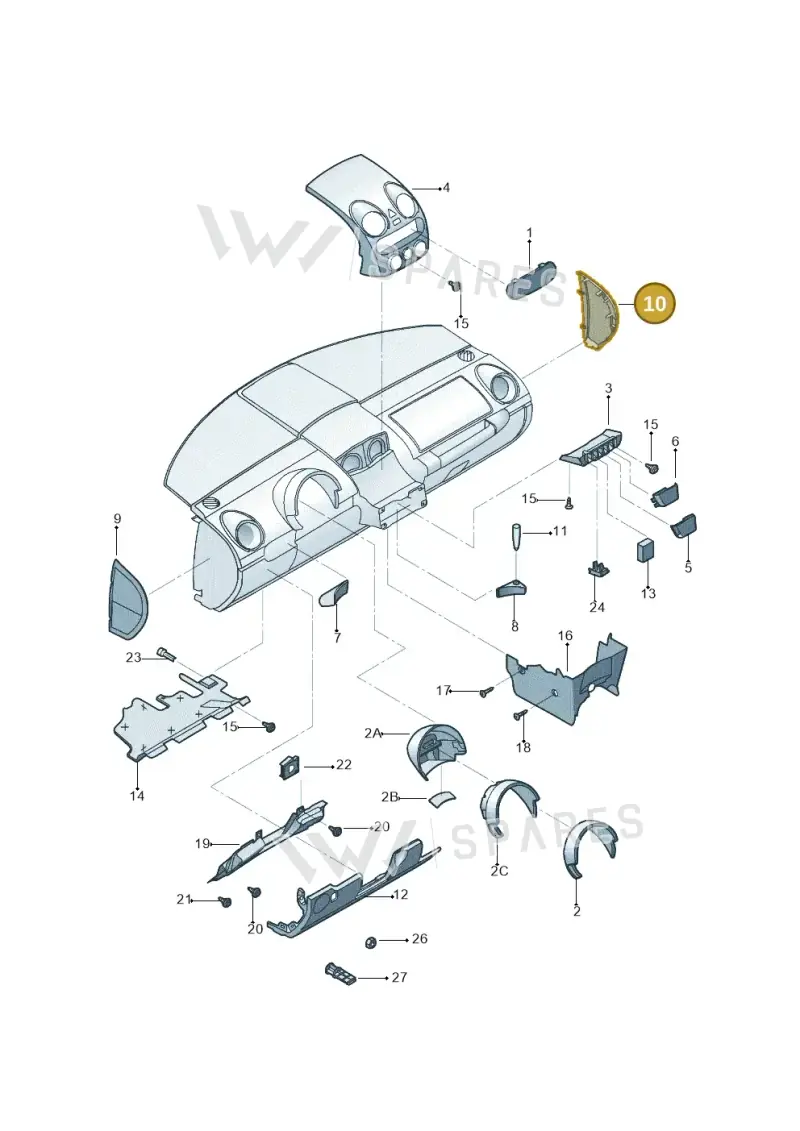 1C2858218B62J — Volkswagen New Beetle             06> (2005-) diagram 271857100, position 10