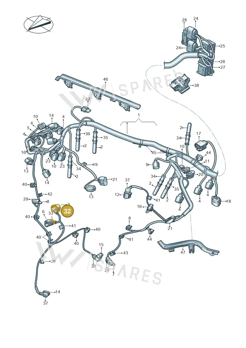 1E0971921 — Volkswagen Amarok twin cab (2022-) diagram 894971140, position 32