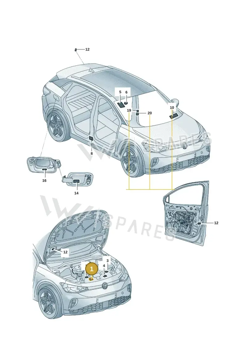 1EA010008B — Volkswagen ID.6 X (2021-) diagram 12d010000, position 1