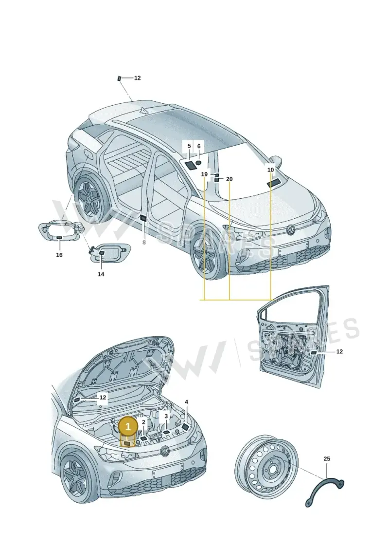 1EA010008C — Volkswagen ID.3 (2021-) diagram 11d010000, position 1