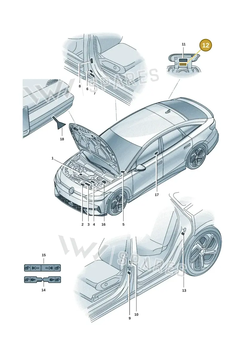 1EA010560B — Volkswagen ID.7 Limousine Pro (2023-) diagram 14b010000, position 12