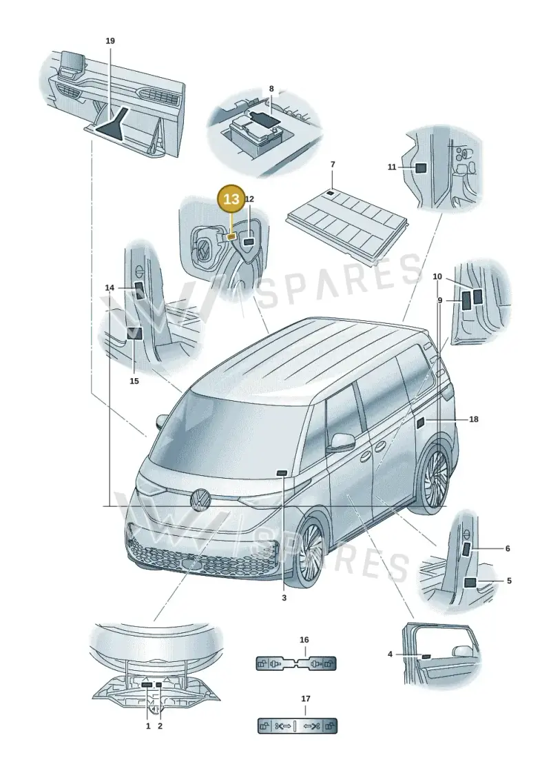 1EA010560B — Volkswagen ID.Buzz (2022-) diagram 15a010000, position 13