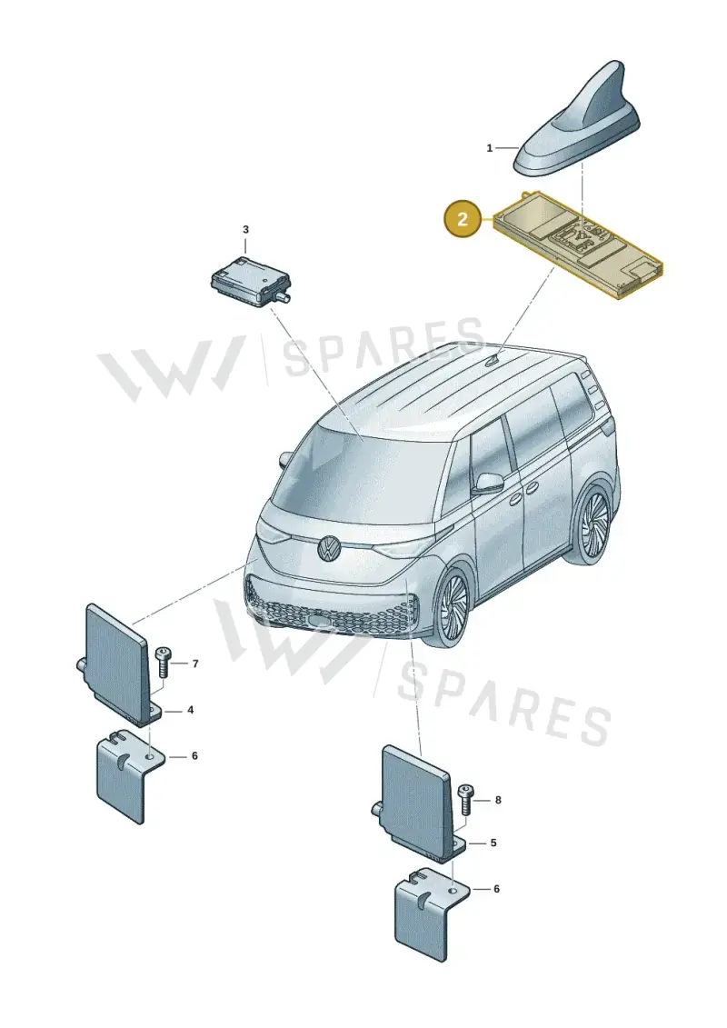 1EA035741K — Volkswagen ID. Buzz (2022-2025) diagram 15a035200, position 2