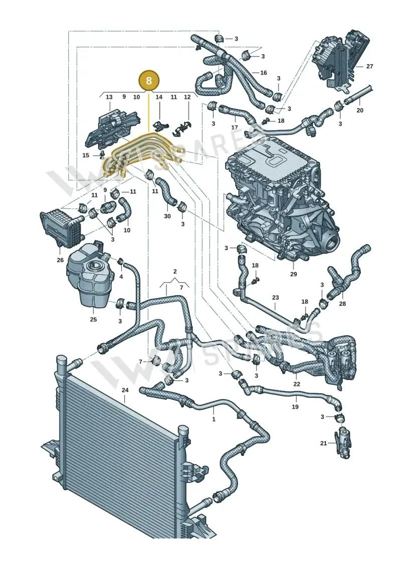 1EA122050BM — Volkswagen ID.7 Limousine Pro (2023-) diagram 89a121050, position 8