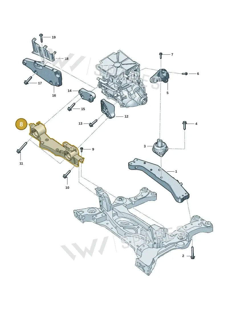 1EA199206B — Volkswagen ID.7 Limousine Pro (2023-) diagram 14b199000, position 8