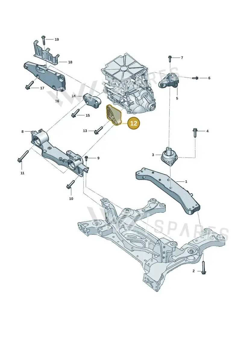 1EA199307D — Volkswagen ID.7 Limousine Pro (2023-) diagram 14b199000, position 12