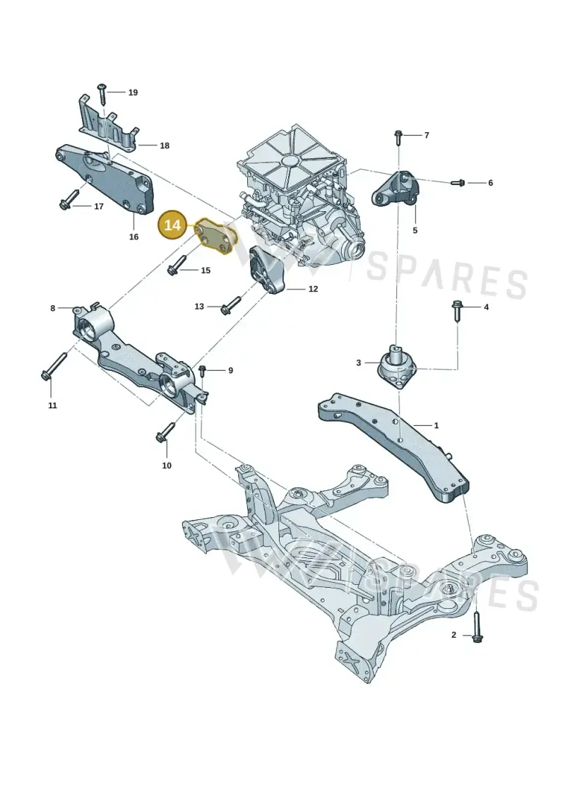 1EA199308D — Volkswagen ID.7 Limousine Pro (2023-) diagram 14b199000, position 14