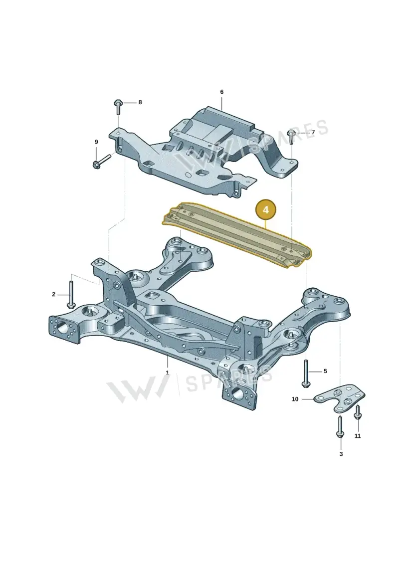 1EA199599B — Volkswagen ID.6 X (2021-) diagram 11d199010, position 4