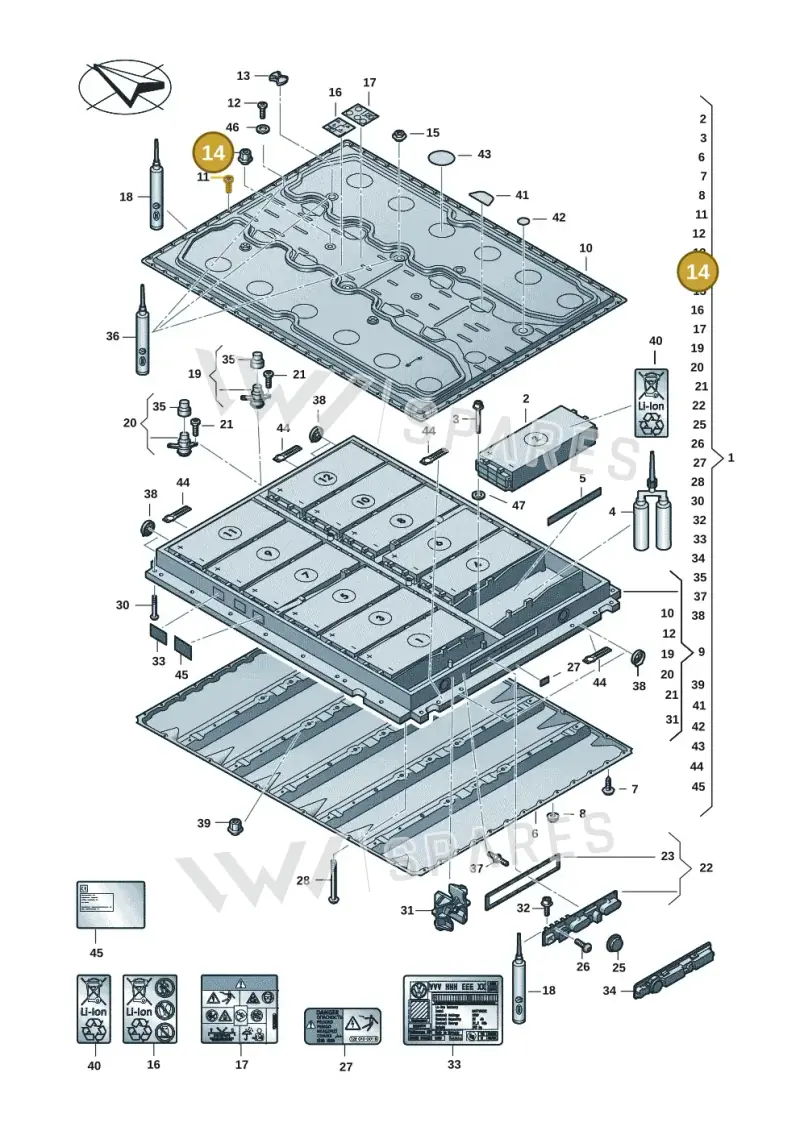 1EA802131E — Volkswagen ID.7 Limousine Pro (2023-) diagram 082915053, position 14