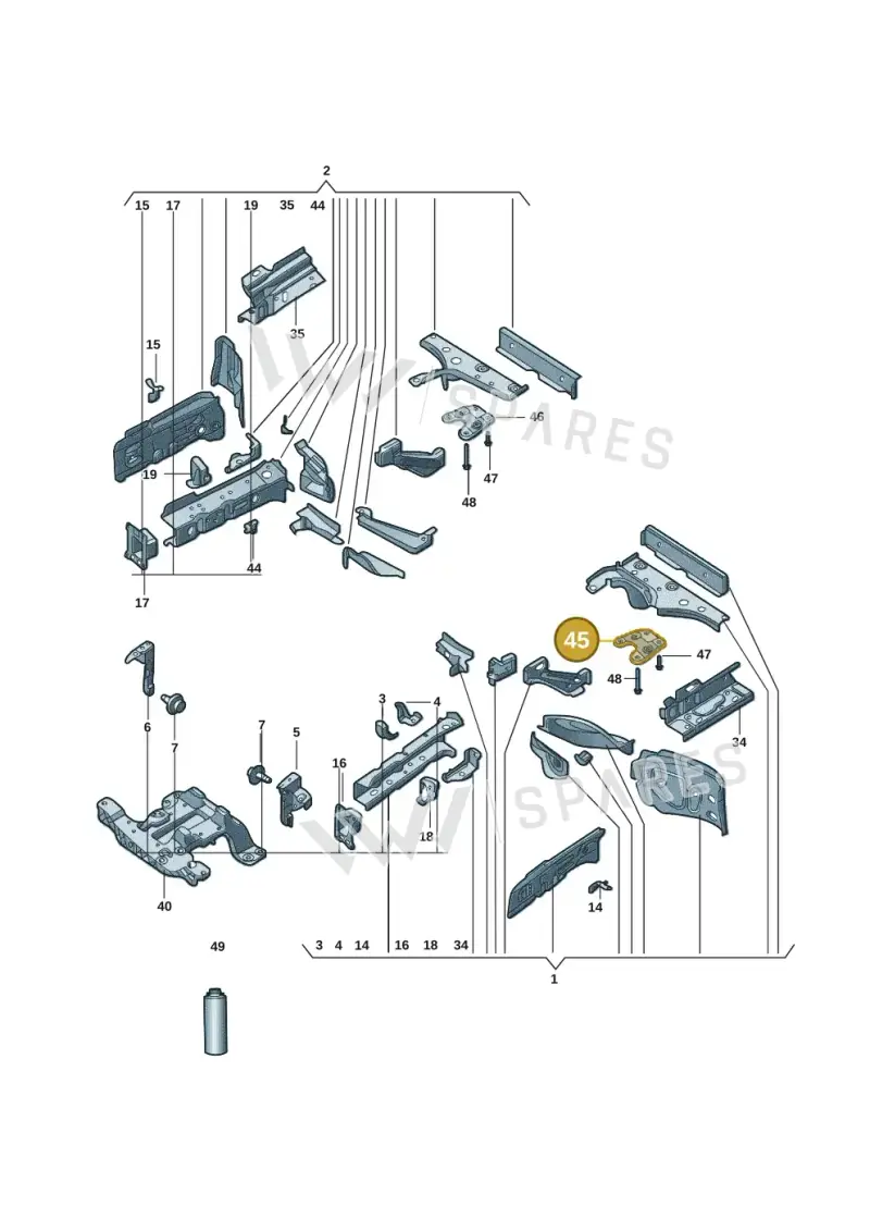 1EA802149A — Volkswagen ID.6 X (2021-) diagram 11d803000, position 45