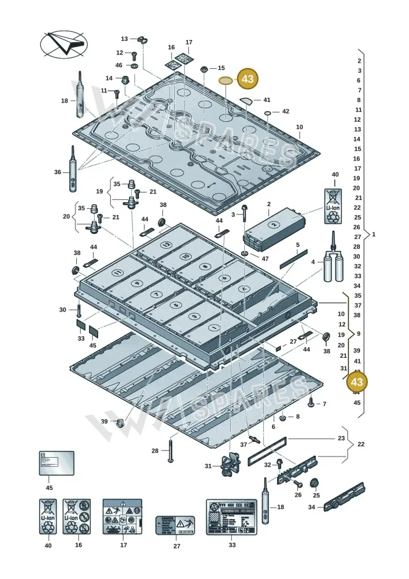 1EA803593 — Volkswagen ID.7 Limousine Pro (2023-) diagram 082915053, position 43