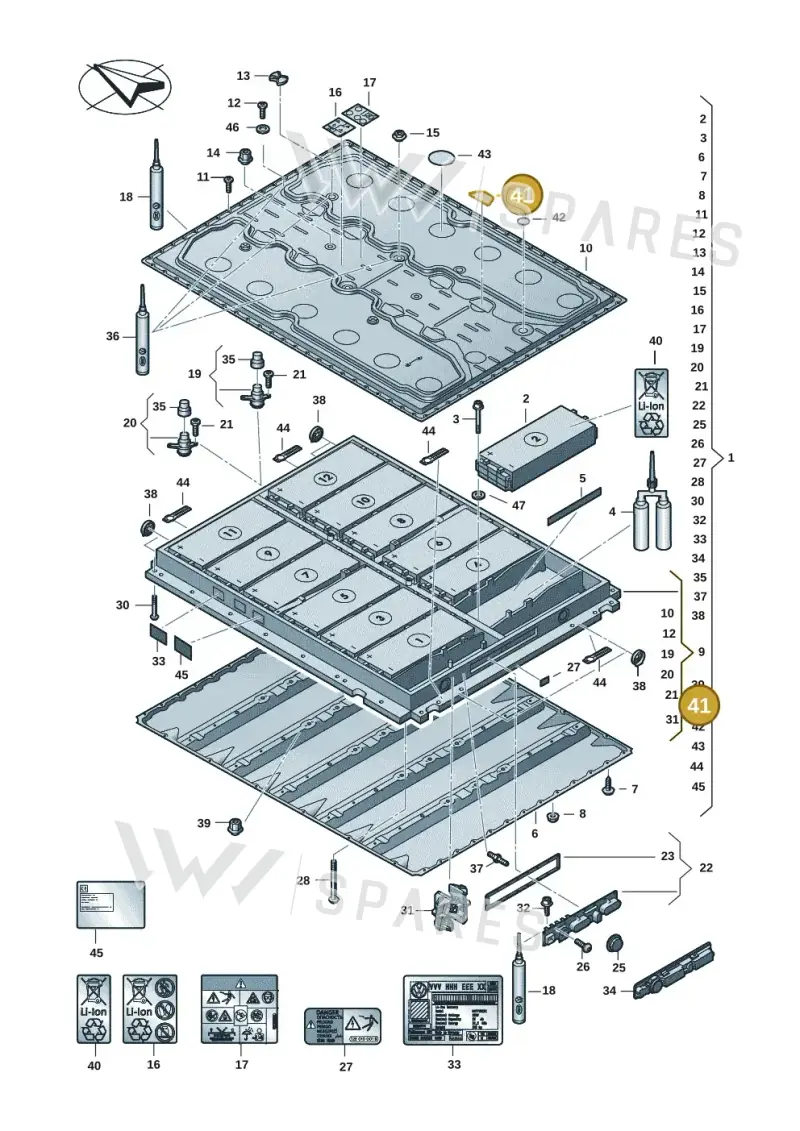 1EA803594 — SEAT CUPRA Born (2021-) diagram 082915053, position 41
