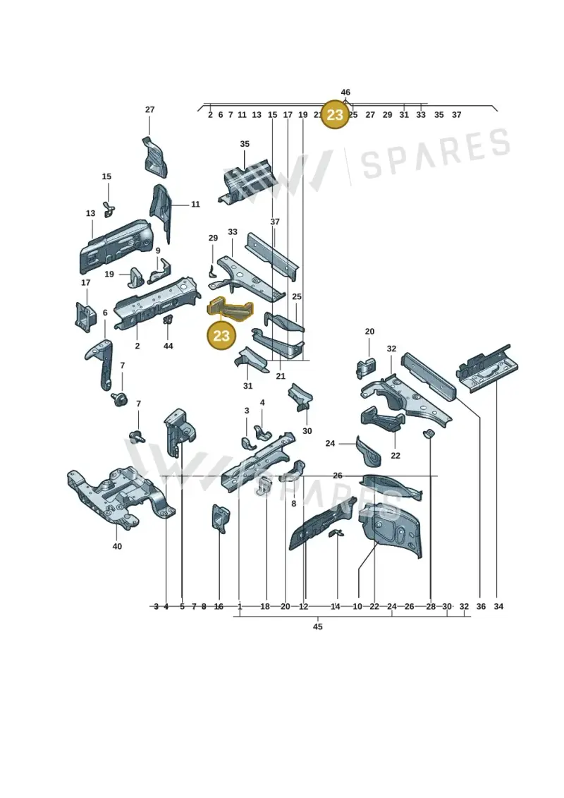 1EA803872 — Volkswagen ID.3 (2021-) diagram 10d803000, position 23