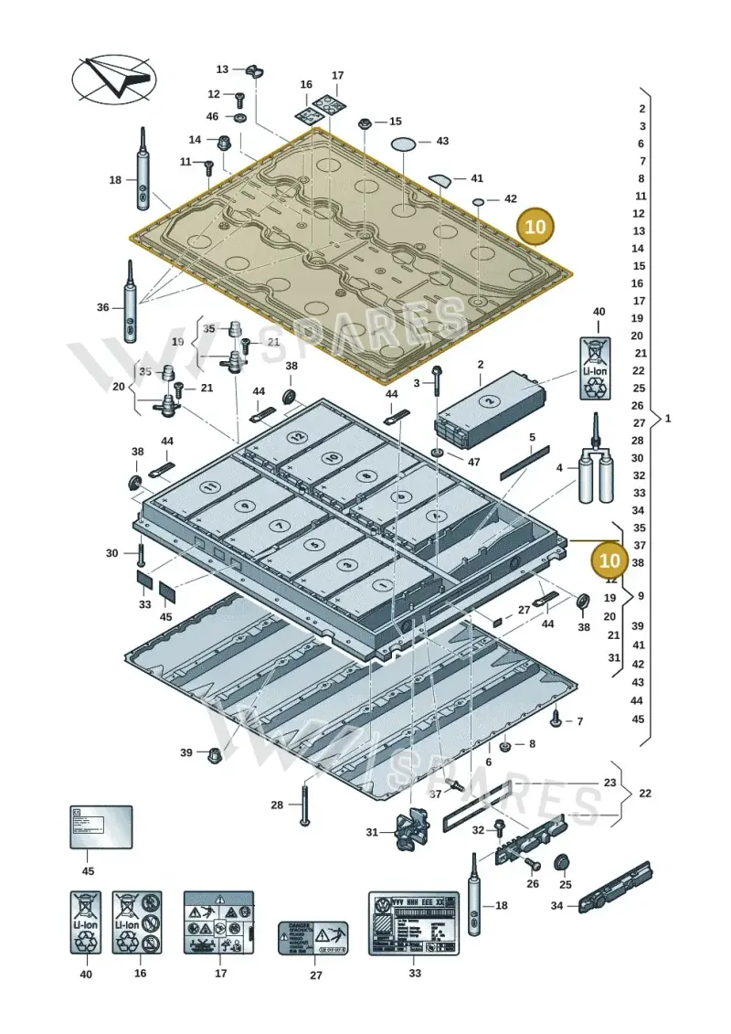 1EA804825D — Audi Q4 Sportback (2021-2025) diagram 082915053, position 10