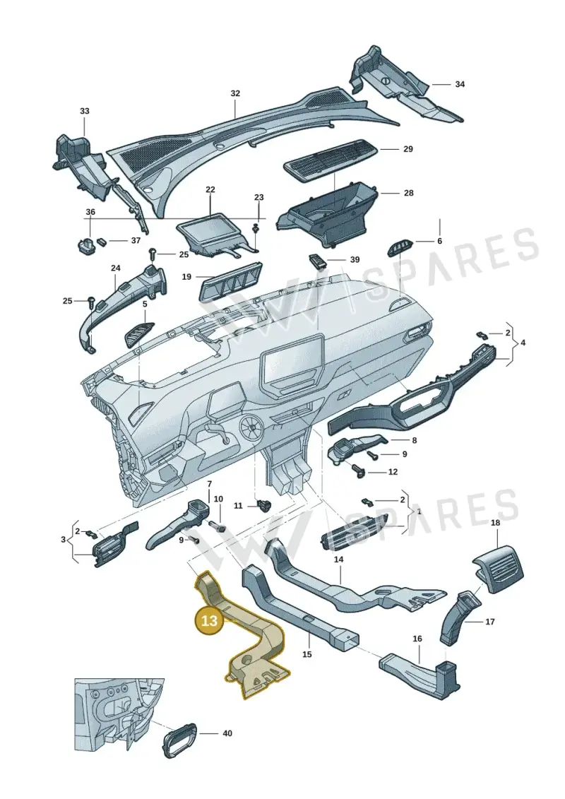 1EA819801 — Volkswagen ID.4 X (2020-) diagram 11d819300, position 13