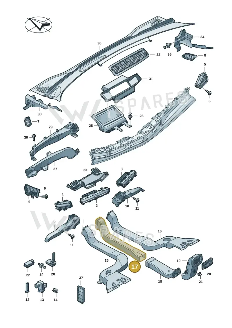 1EA864253 — Volkswagen ID.UNYX (2024-) diagram 11h819300, position 17