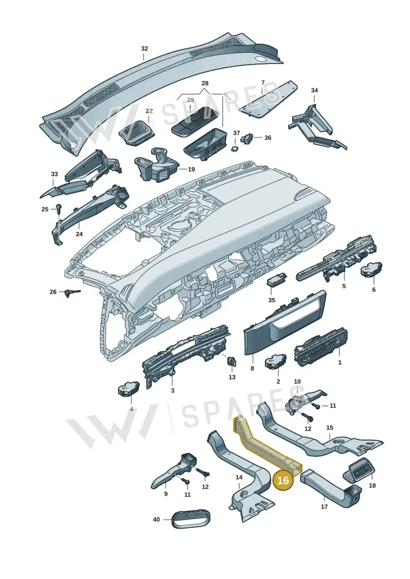 1EA864253 — Volkswagen ID.7 Limousine Pro (2023-) diagram 14b819300, position 16