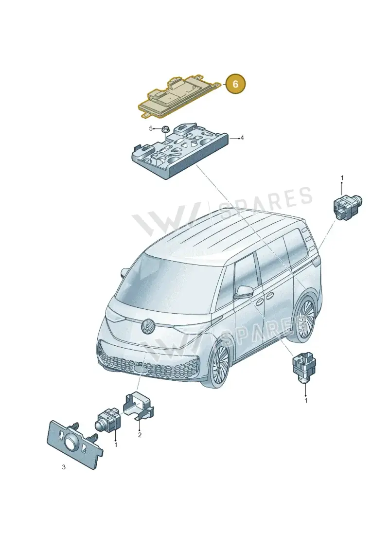 1EA907556P — Volkswagen ID.Buzz (2022-) diagram 15a907125, position 6