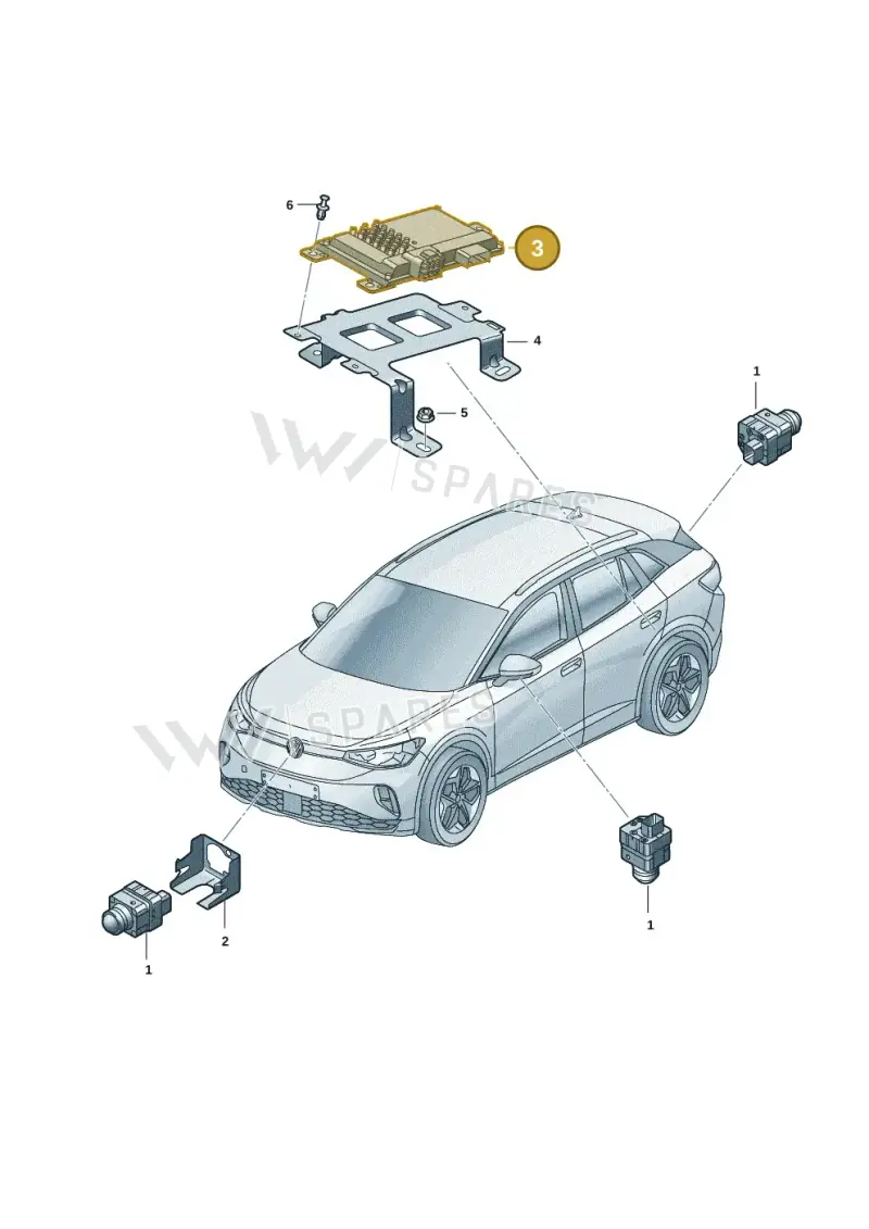 1EA907556S — Volkswagen ID.4 Pro (2020-2023) diagram 11a907020, position 3
