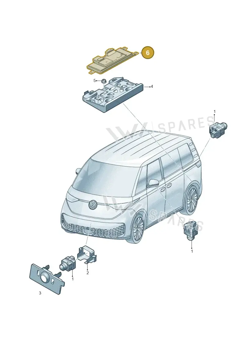 1EA907556S — Volkswagen ID.Buzz (2022-) diagram 15a907125, position 6