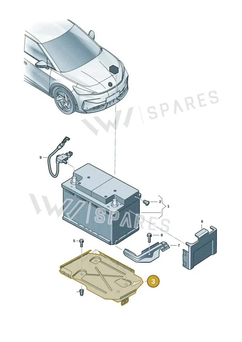 1EA915331D — Volkswagen ID.UNYX (2024-) diagram 11h915000, position 3