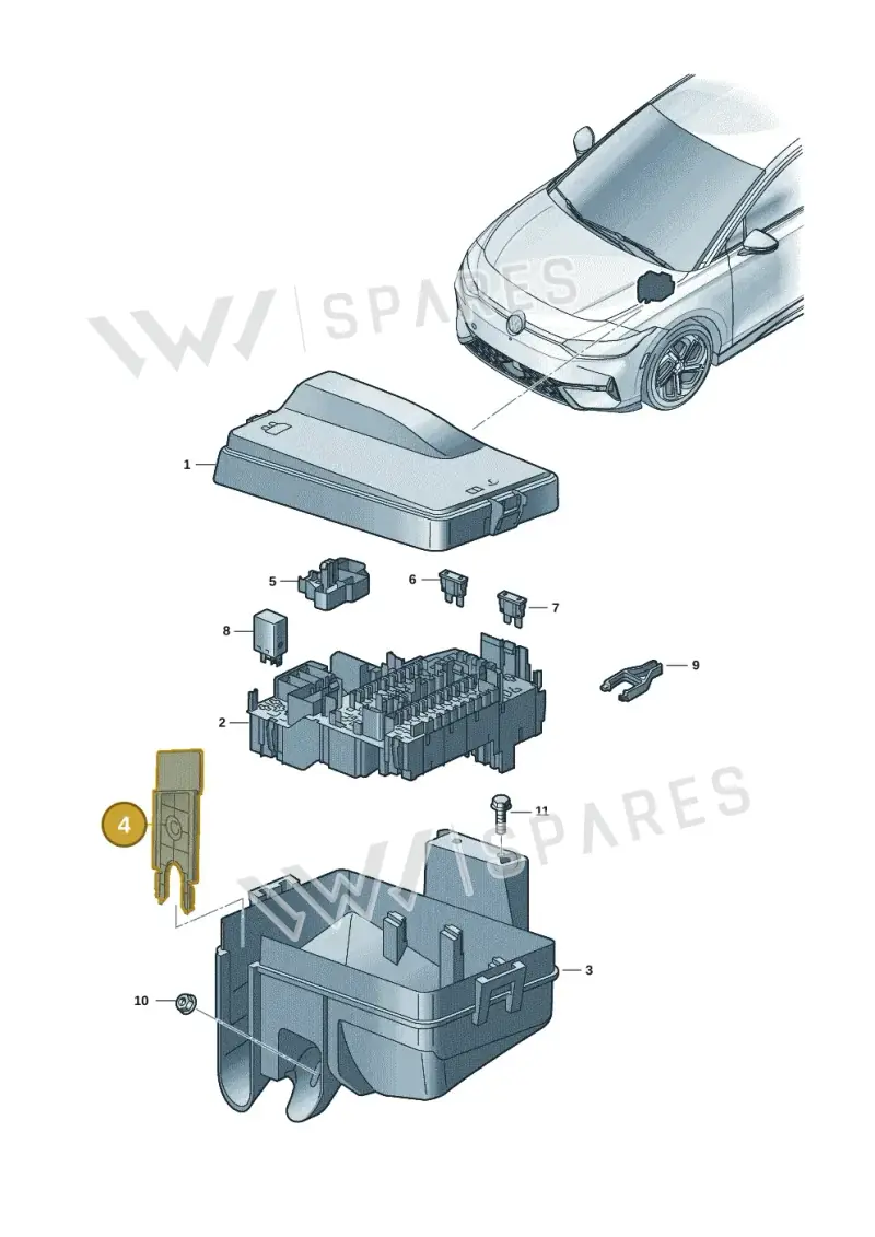 1EA927165 — Volkswagen ID.7 Limousine Pro (2023-) diagram 14b937030, position 4