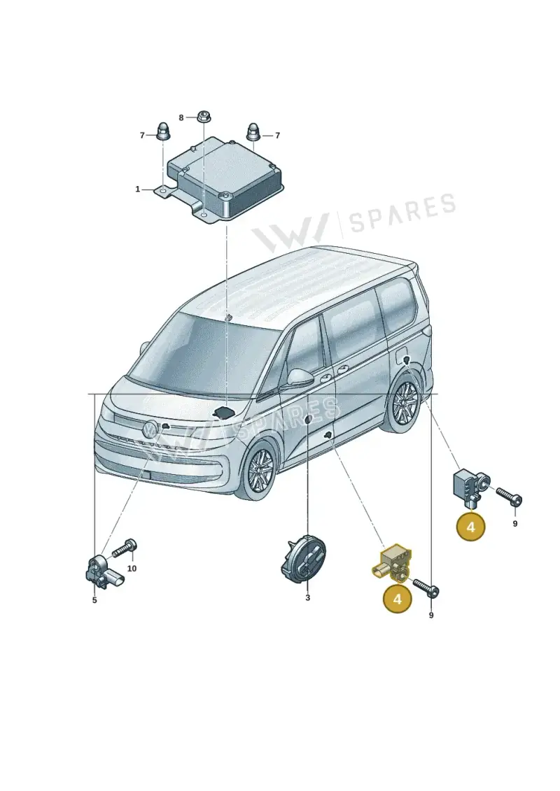 1EA959651 — Volkswagen Multivan (2021-2025) diagram 7t0959600, position 4