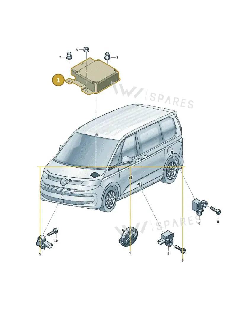 1EA959655FD — Volkswagen Multivan (2021-2025) diagram 7t0959600, position 1