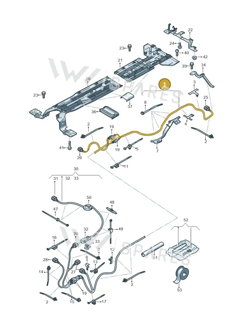 1EA971398AA — Volkswagen ID.3 (2019-2025) diagram 10a970012, position 1