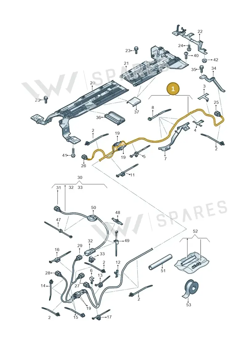 1EA971398BJ — Volkswagen ID.3 (2019-2025) diagram 10a970012, position 1