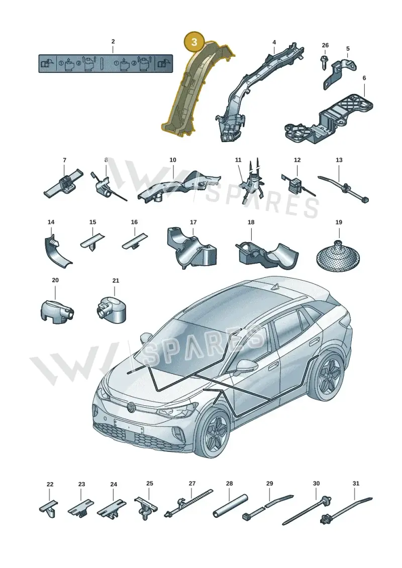 1EA971445 — Volkswagen ID.4 Pro (2020-2023) diagram 11a972001, position 3