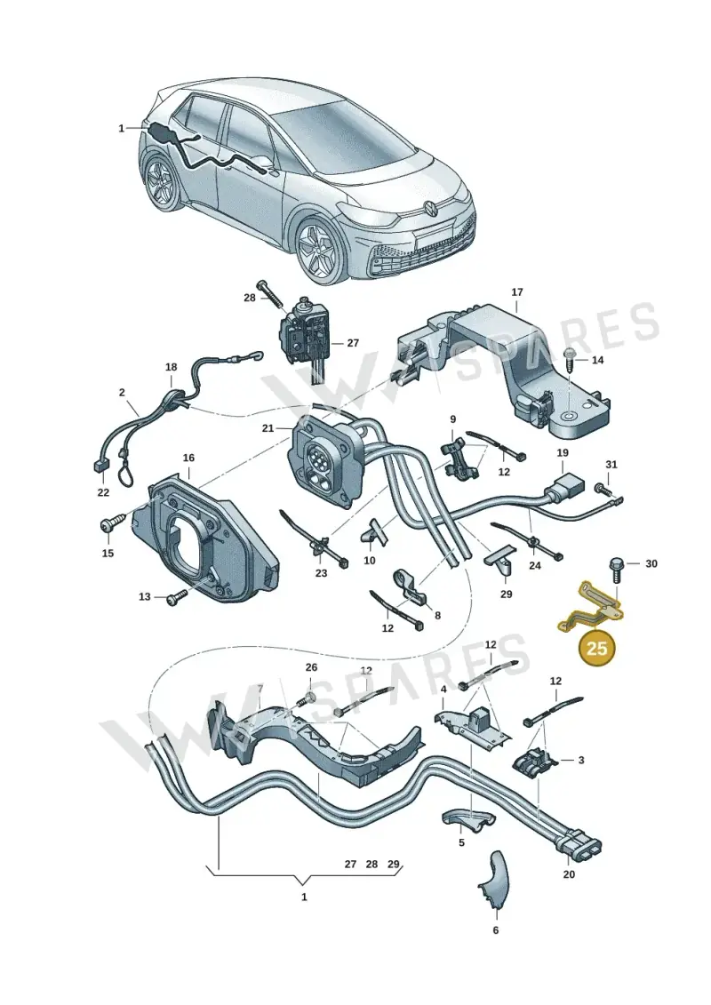 1EA971458P — Volkswagen ID.6 X (2021-) diagram 10a970005, position 25