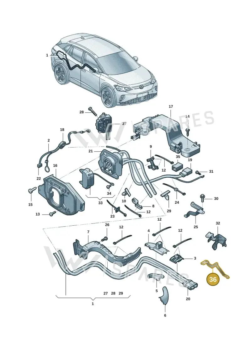 1EA971458P — Volkswagen ID.6 X (2021-) diagram 10d970050, position 36