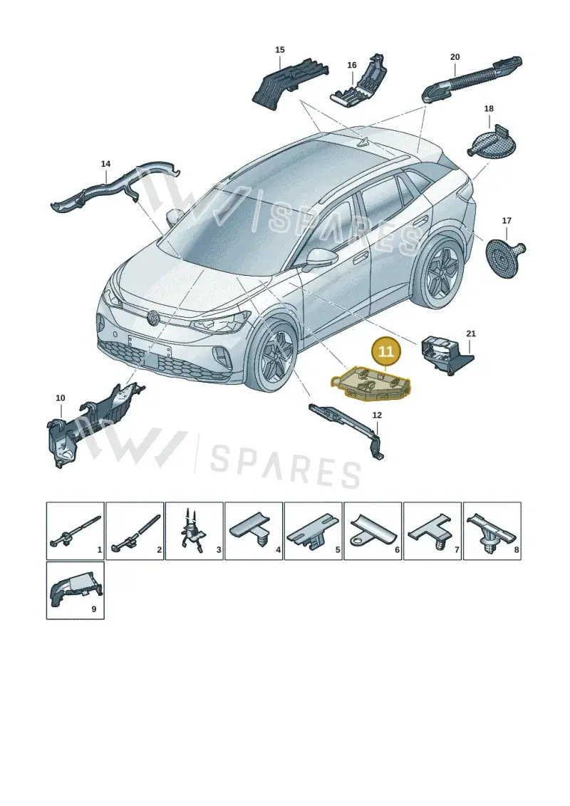 1EA971615S — Volkswagen ID.4 Pro (2020-2023) diagram 11a971091, position 11