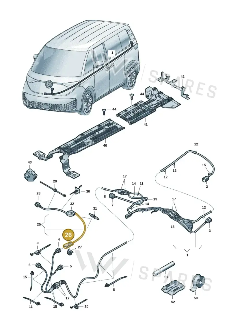 1EA973802B — Volkswagen ID. Buzz (2022-2025) diagram 15a970200, position 26