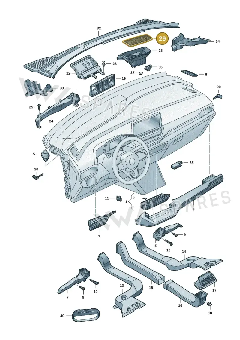 1EB819060B — Volkswagen ID.4 Pro (2020-2023) diagram 11a819300, position 29