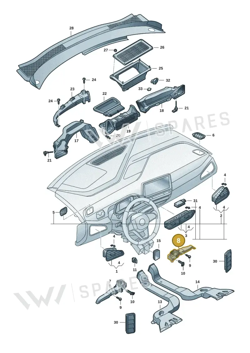 1EB819152C — Volkswagen ID.3 Pro (2019-2024) diagram 10a819300, position 8